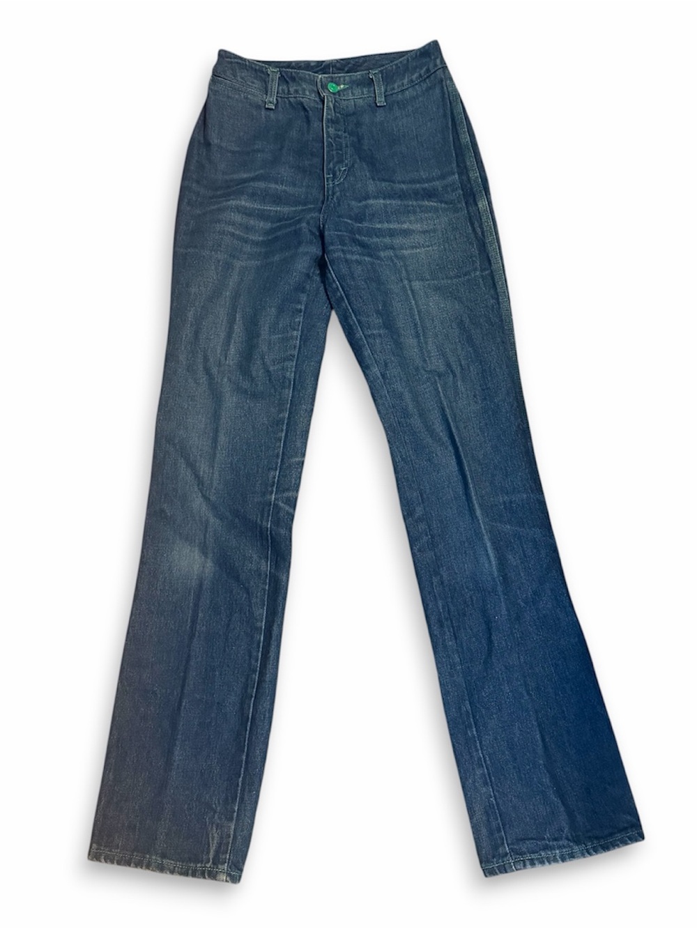RARE VTG Calvin Klein Jeans Blue Denim Contrast Green Stitching
